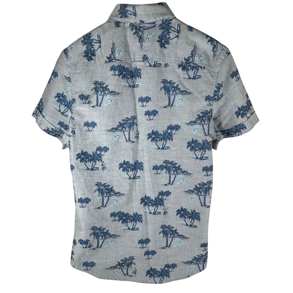 Original Penguin Mens Heritage Slim Fit Tropical Palm Tree Hula Girl Shirt Small - Picture 2 of 6